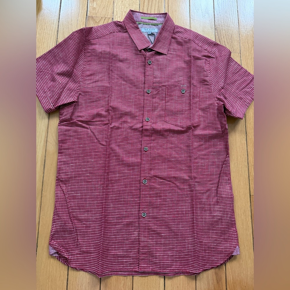Ted Baker Red Checkered Casual Shirt